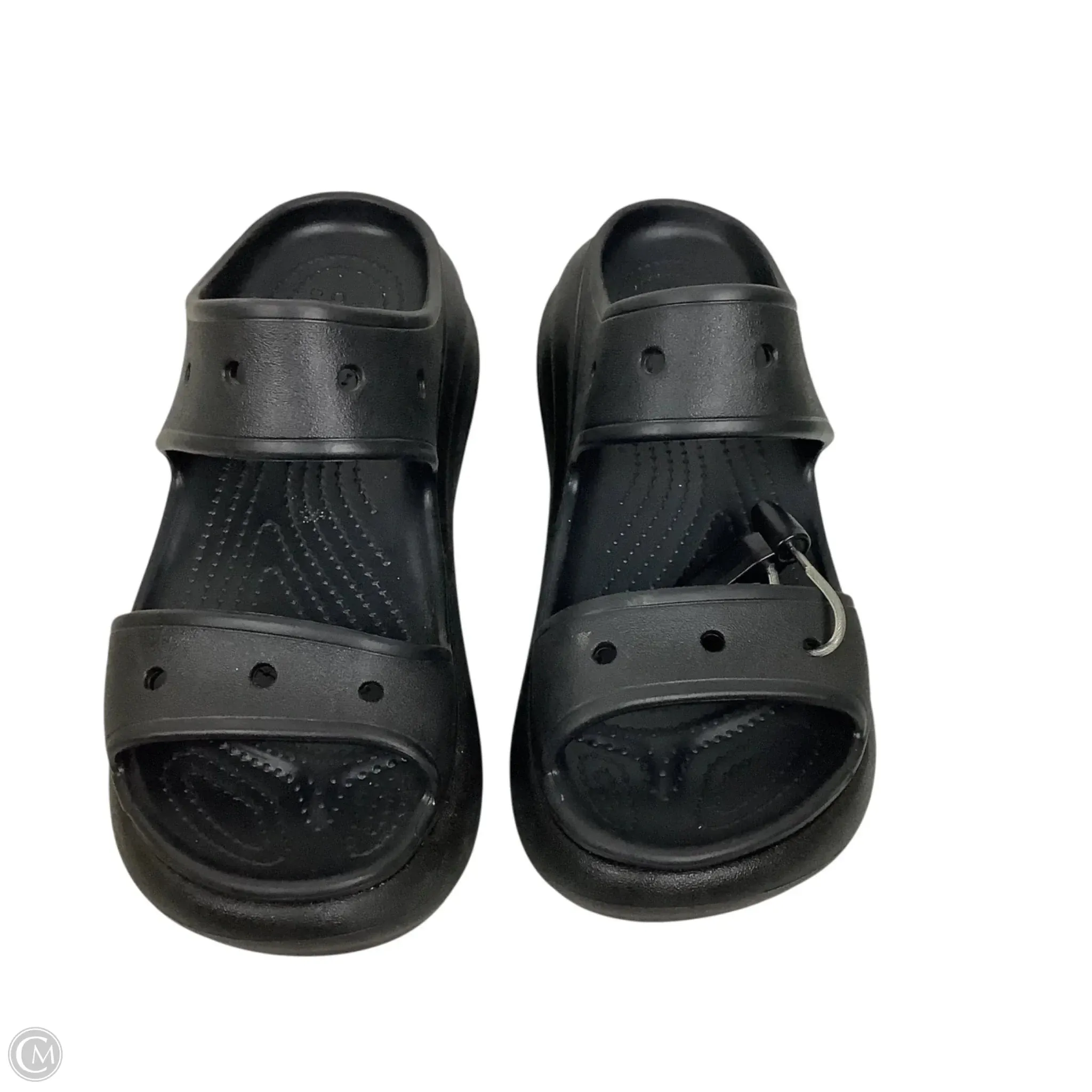 Shoes Flats By Crocs In Black, Size: 10