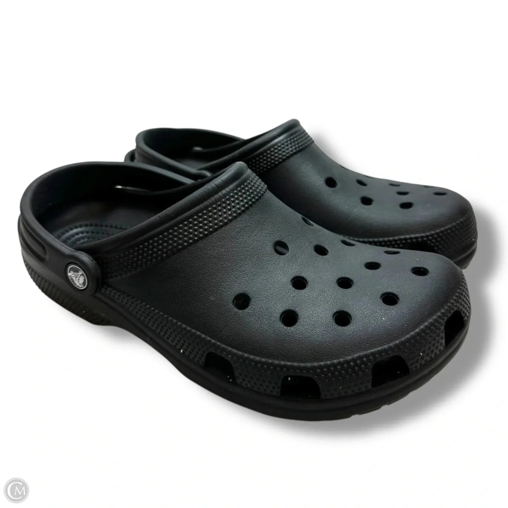 Shoes Flats By Crocs In Black, Size: 10
