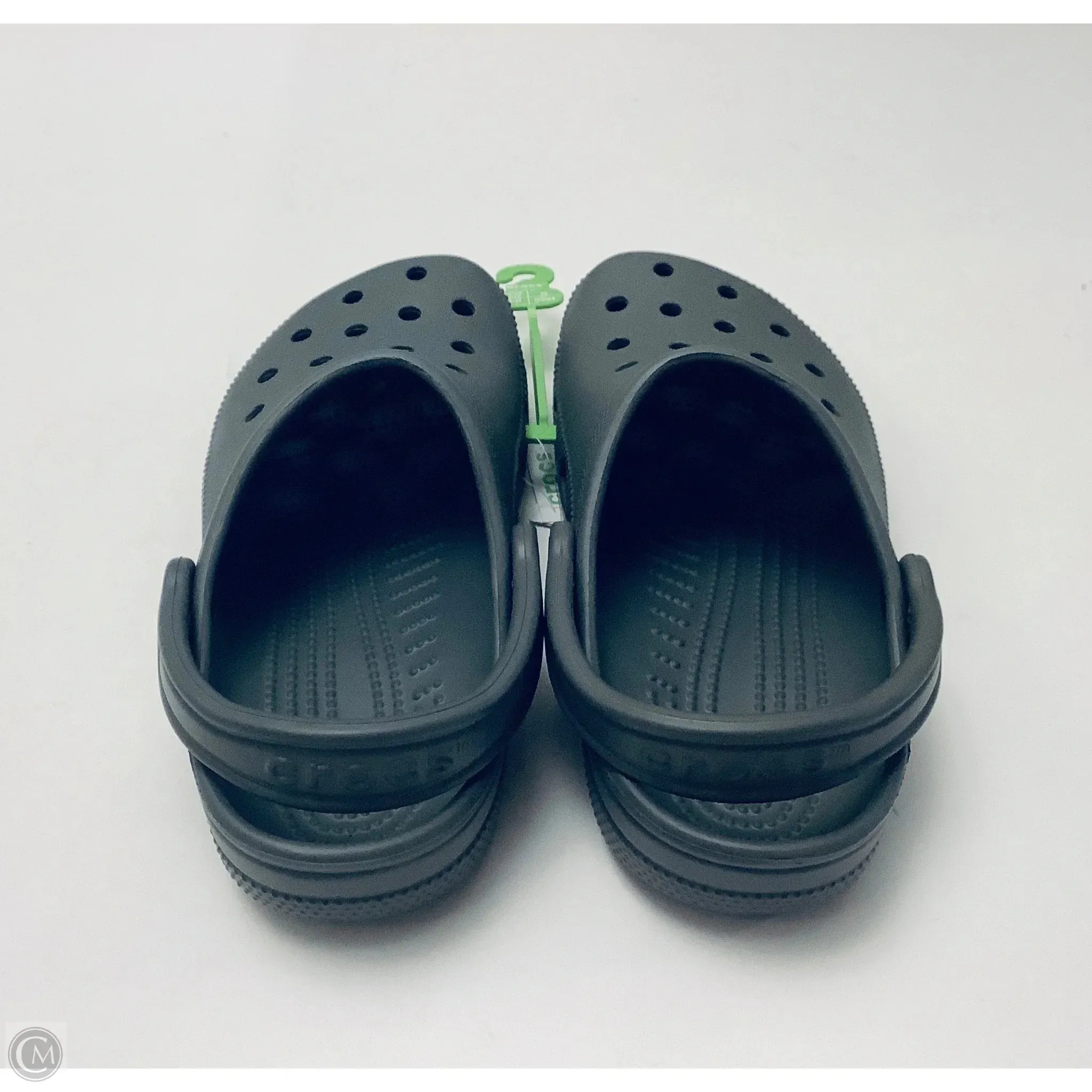 Shoes Flats By Crocs In Grey, Size: 6