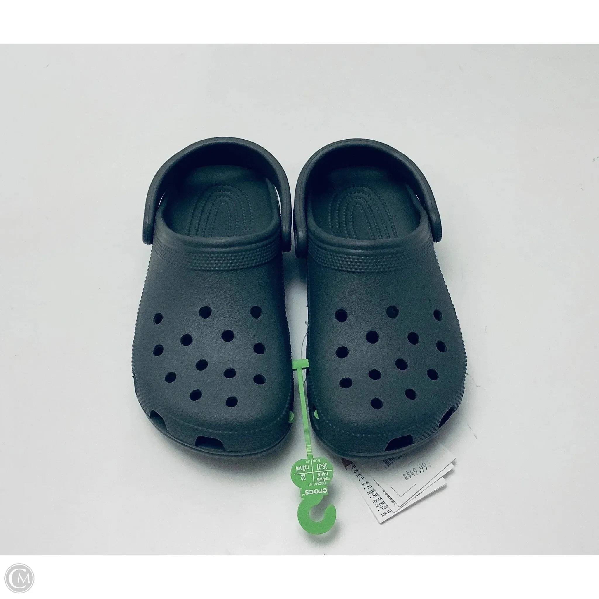 Shoes Flats By Crocs In Grey, Size: 6