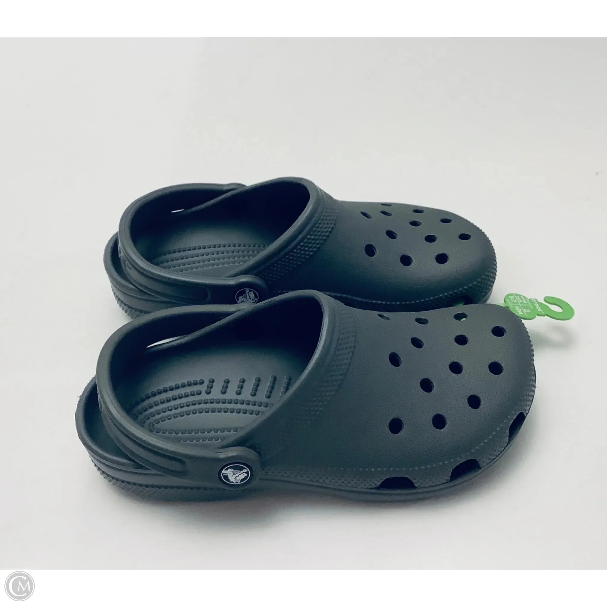 Shoes Flats By Crocs In Grey, Size: 6