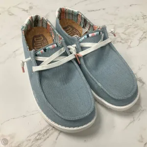 Shoes Flats By Hey Dude In Blue, Size: 8