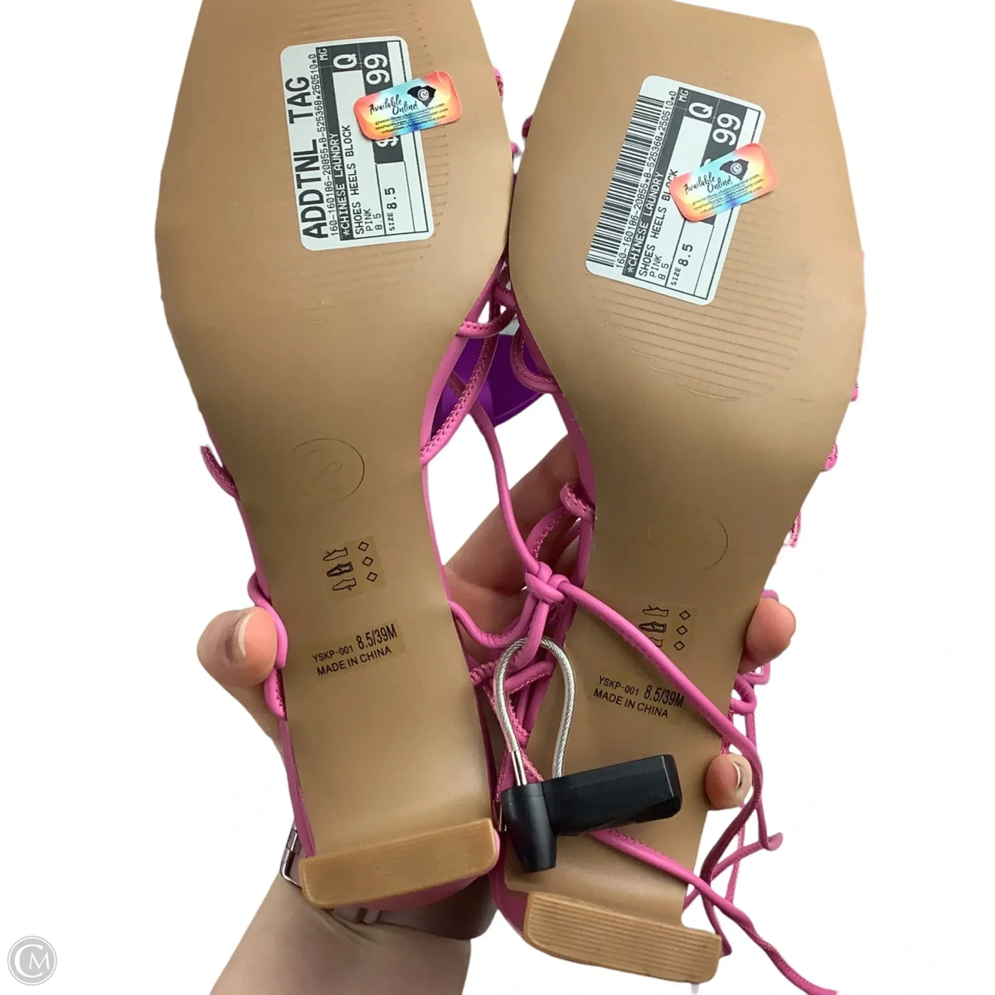 Shoes Heels Block By Chinese Laundry In Pink, Size: 8.5/39