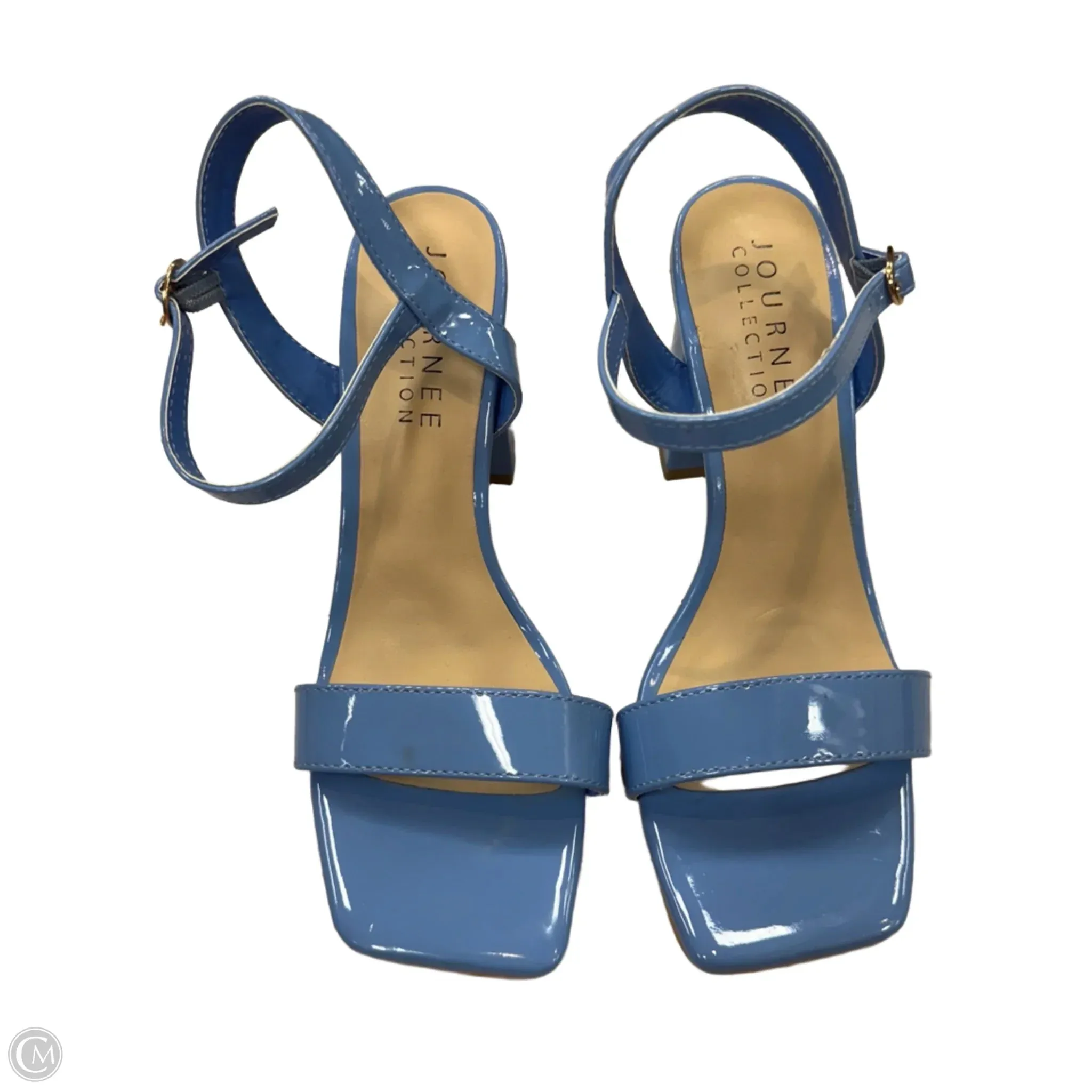 Shoes Heels Block By Journee In Blue, Size: 7.5