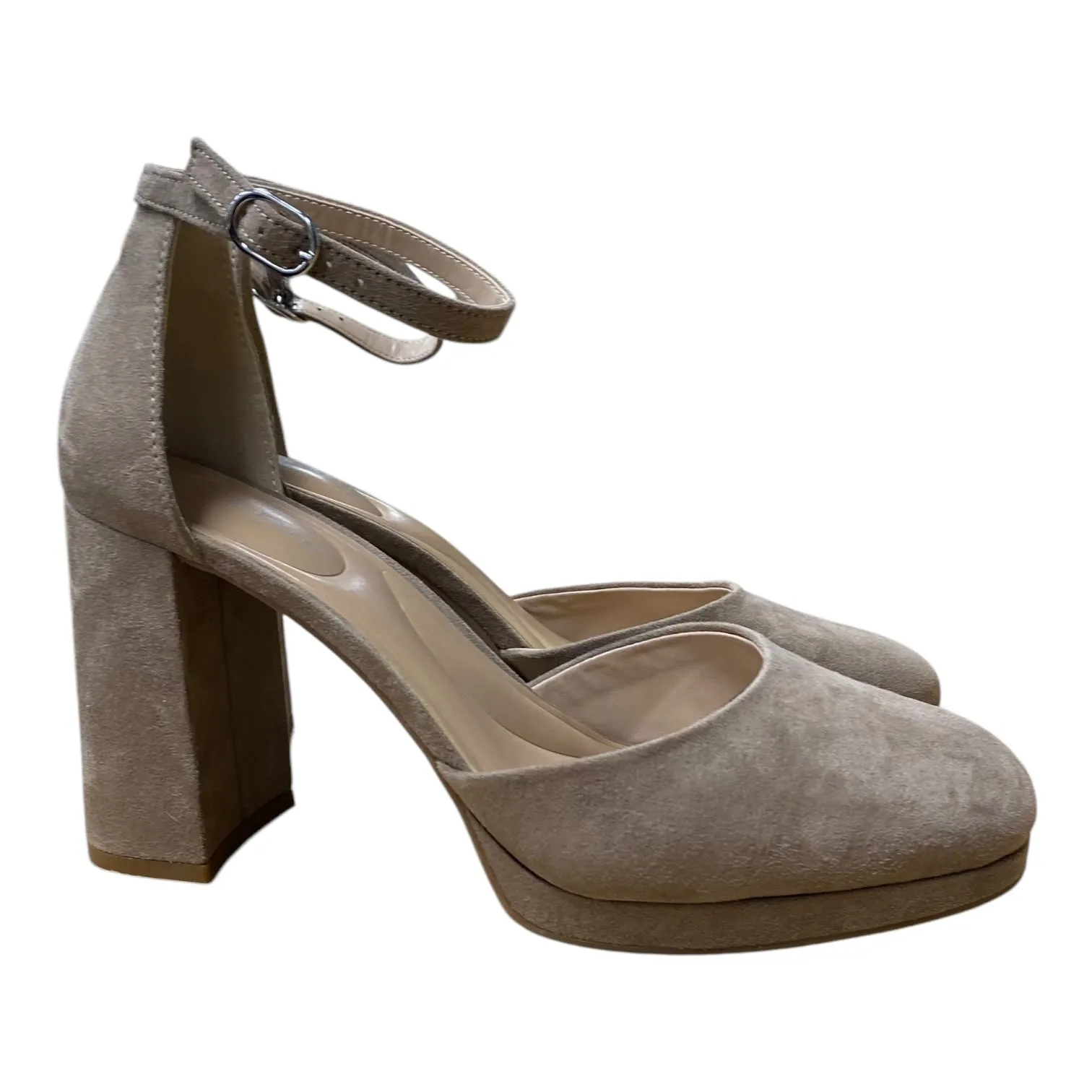 Shoes Heels Block By Kelly And Katie In Tan, Size:9