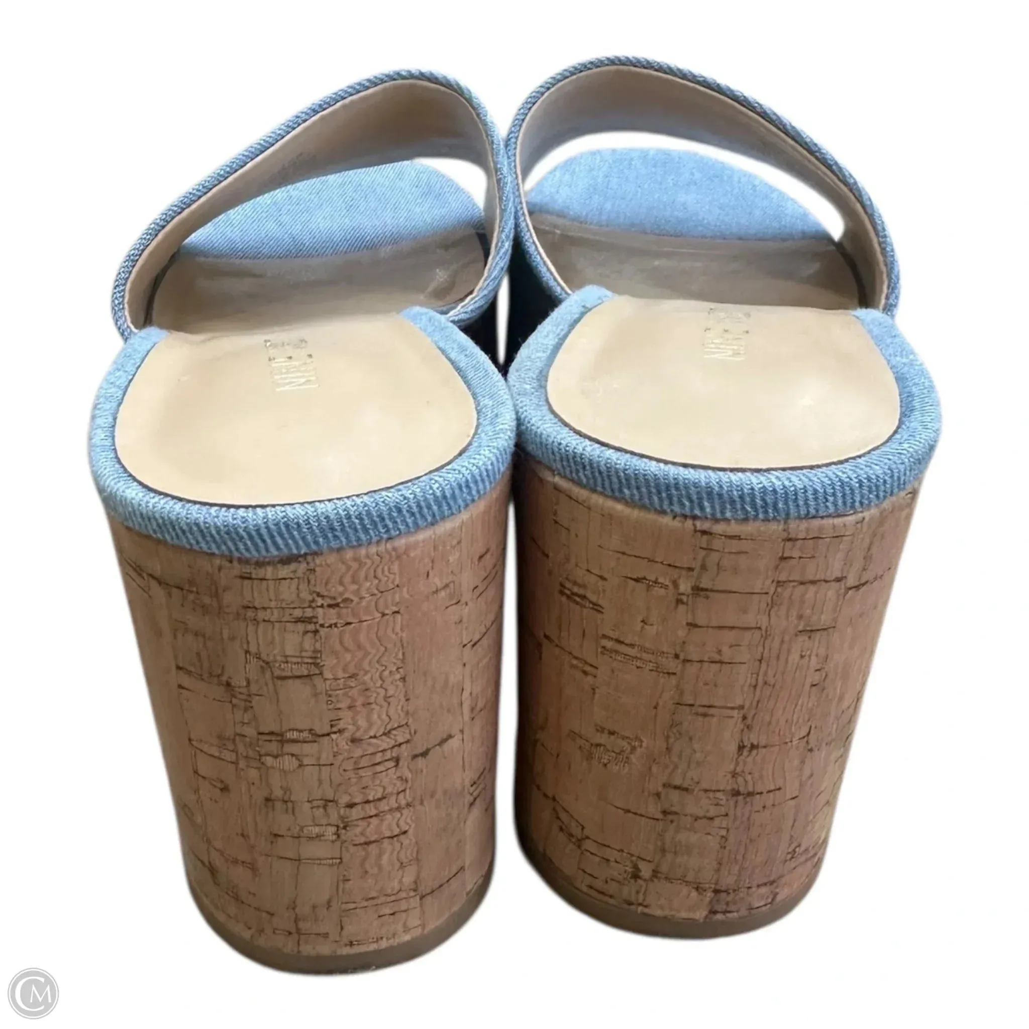 Shoes Heels Block By Nine West In Blue Denim, Size: 8
