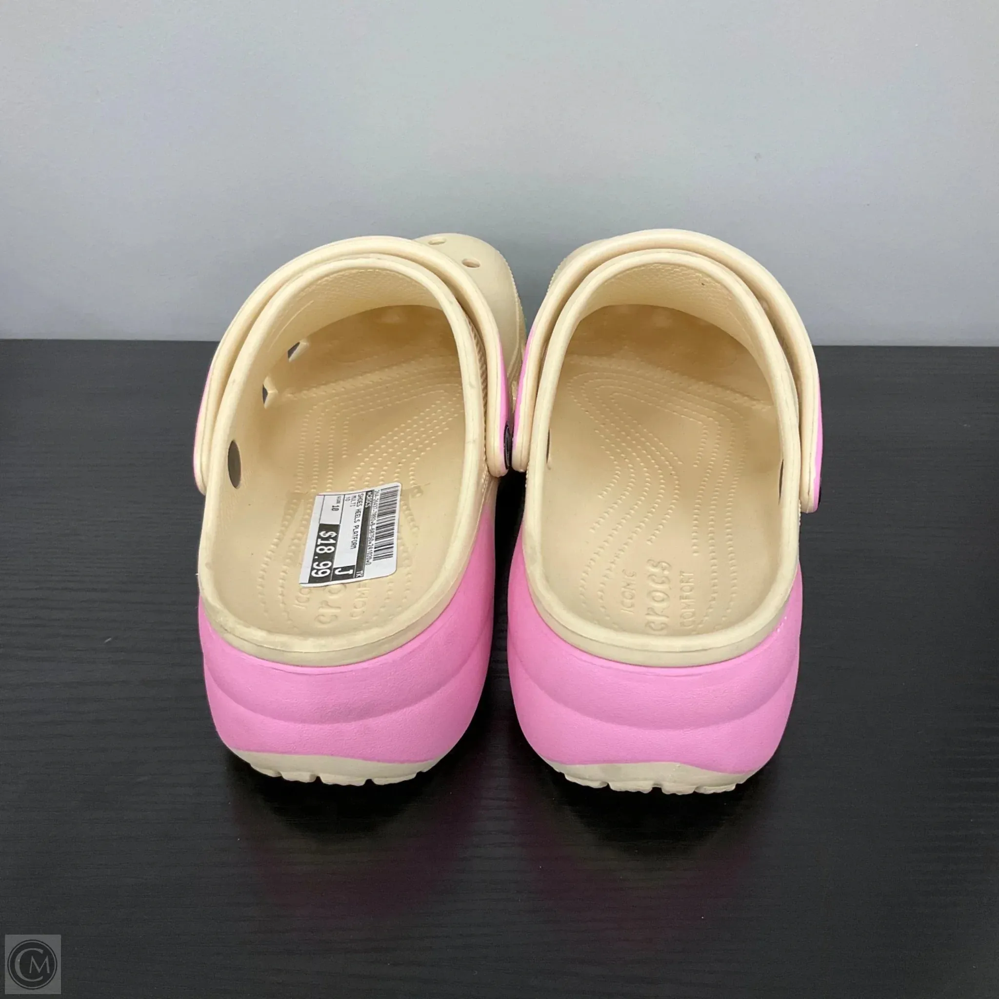 Shoes Heels Platform By Crocs In Multi-colored, Size: 10