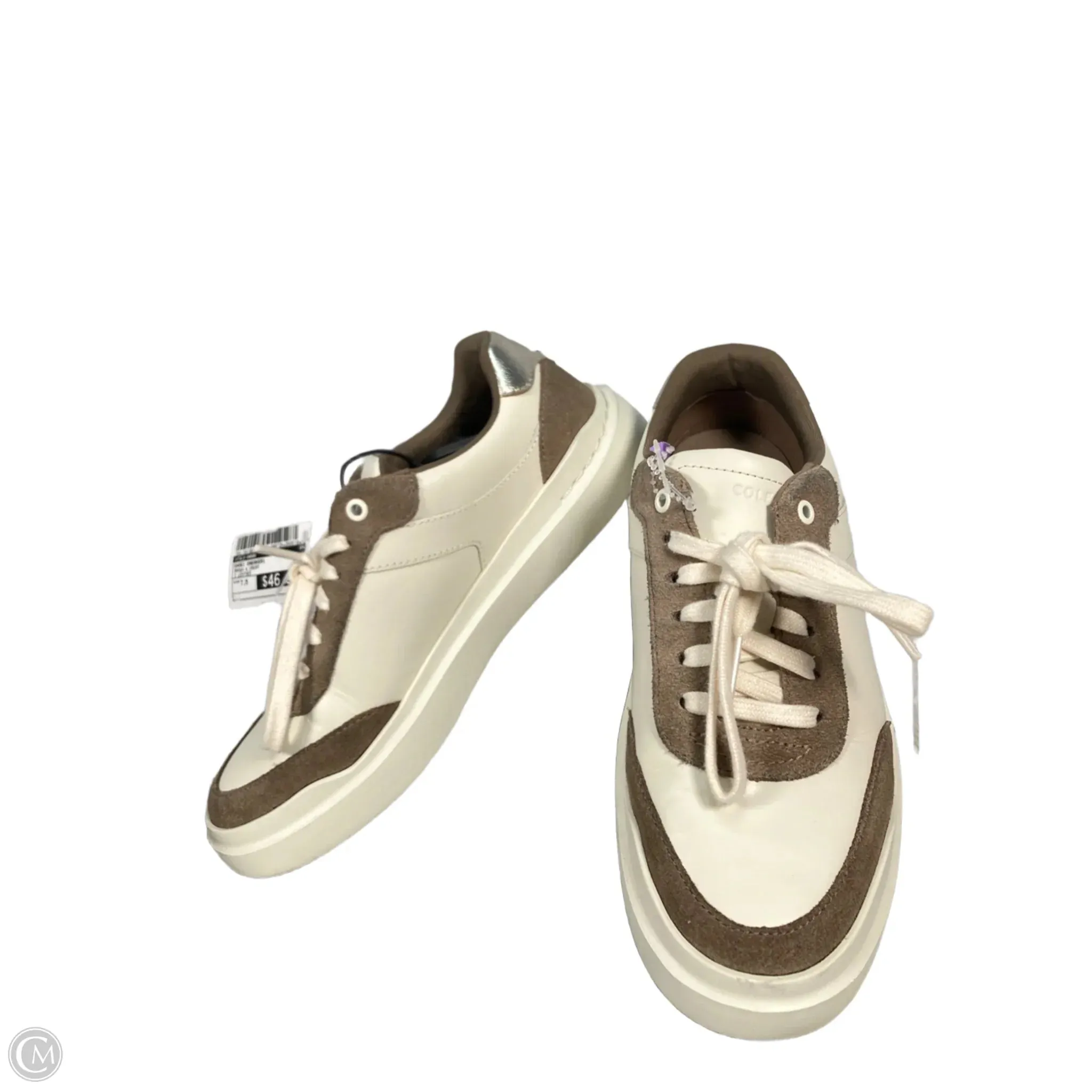 Shoes Sneakers By Cole-haan In Brown & Cream, Size: 7.5
