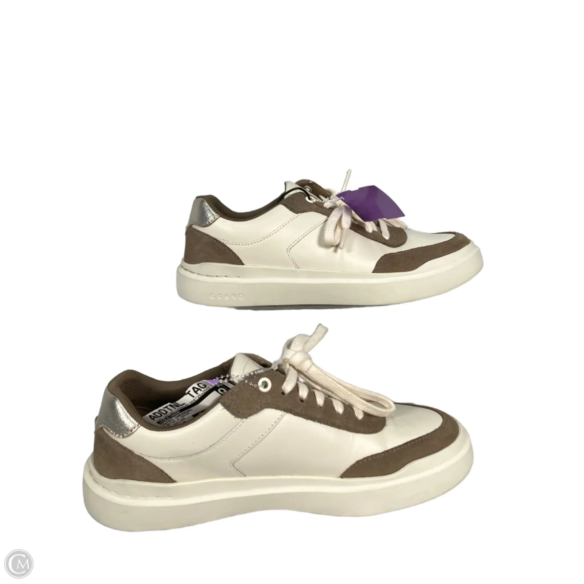 Shoes Sneakers By Cole-haan In Brown & Cream, Size: 7.5