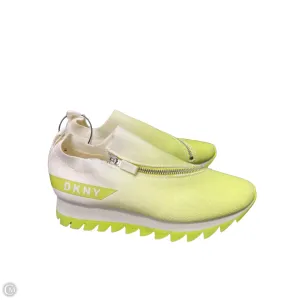Shoes Sneakers By Dkny In Green & White, Size: 6.5