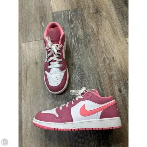 Shoes Sneakers By Jordan In Pink & White, Size: 7.5