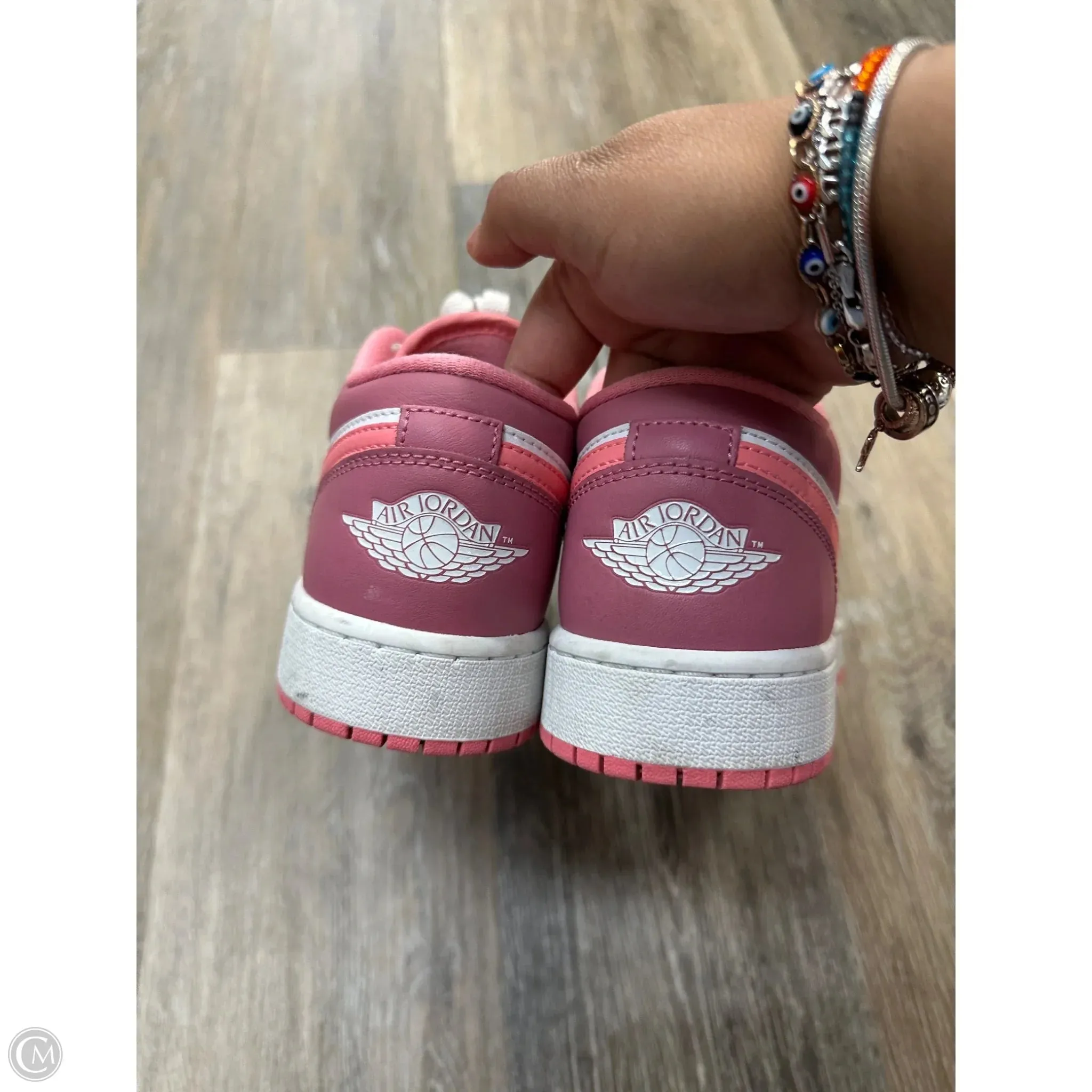 Shoes Sneakers By Jordan In Pink & White, Size: 7.5