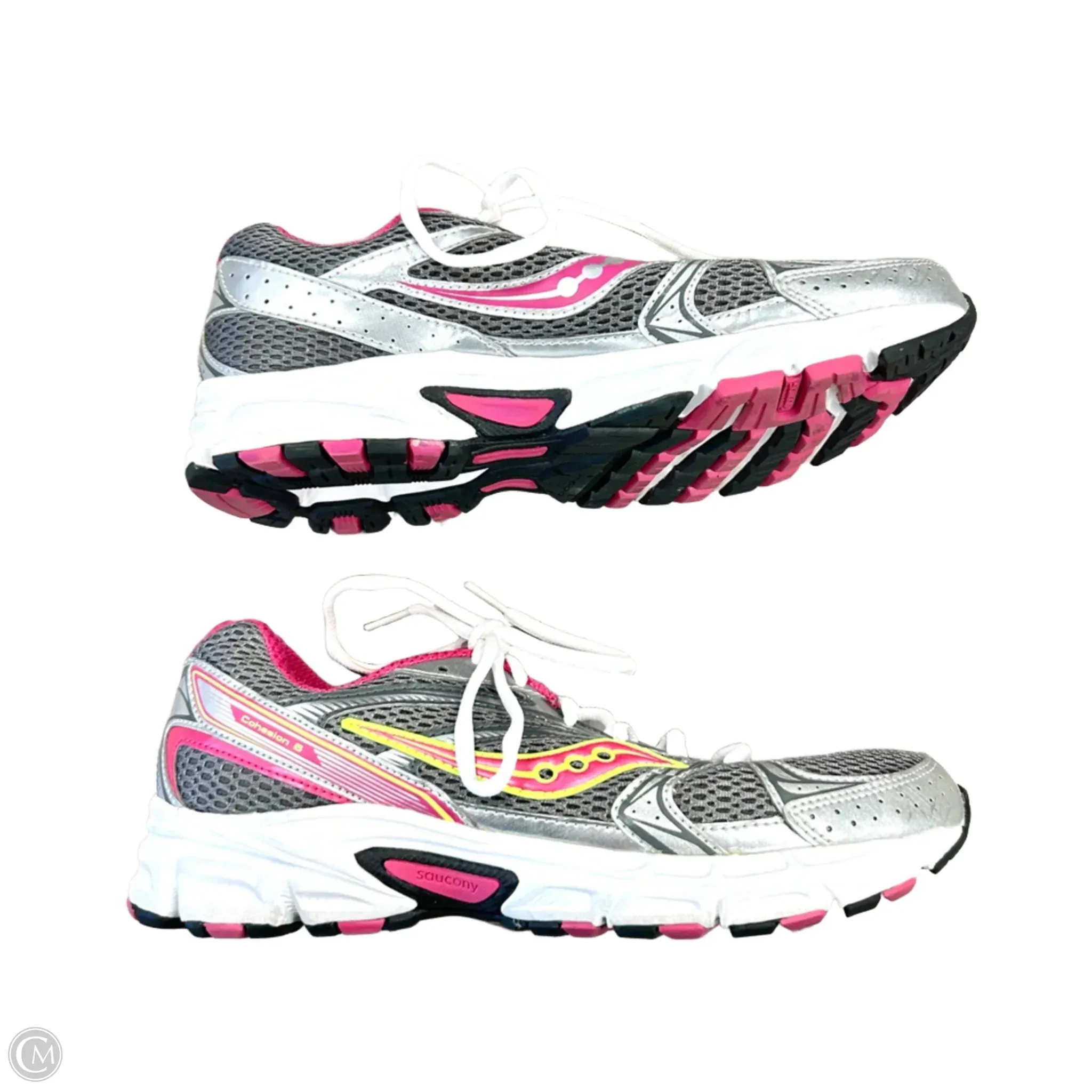 Shoes Sneakers By Saucony In Grey & Pink, Size: 9.5